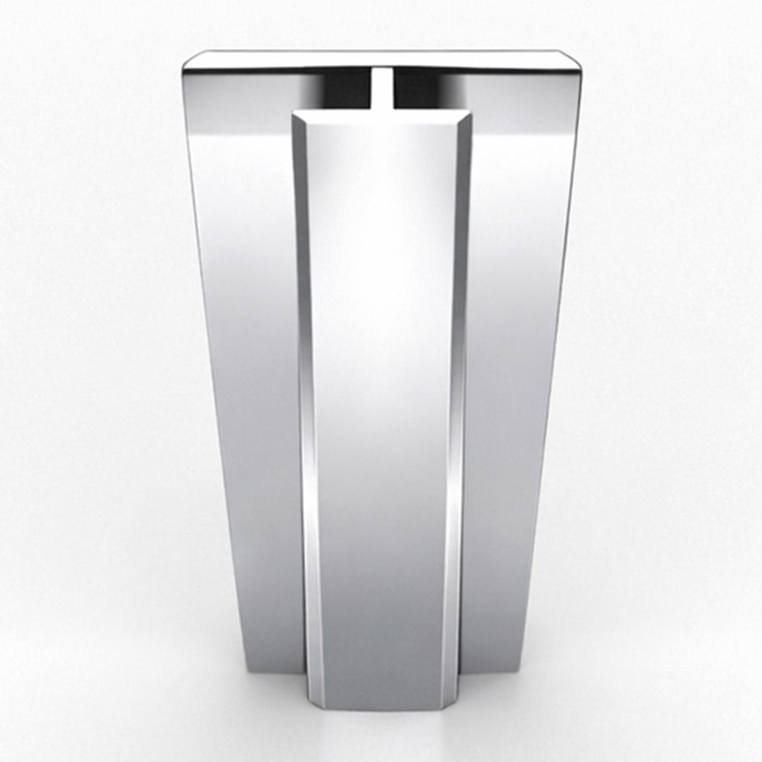 Profilé Mural de Jonction en Aluminium Chrome H250 cm compatible avec WALL'IT et STONE'IT