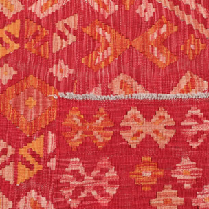 Tapis kilim ethnique, tissé plat artisanal en laine, ODEBO