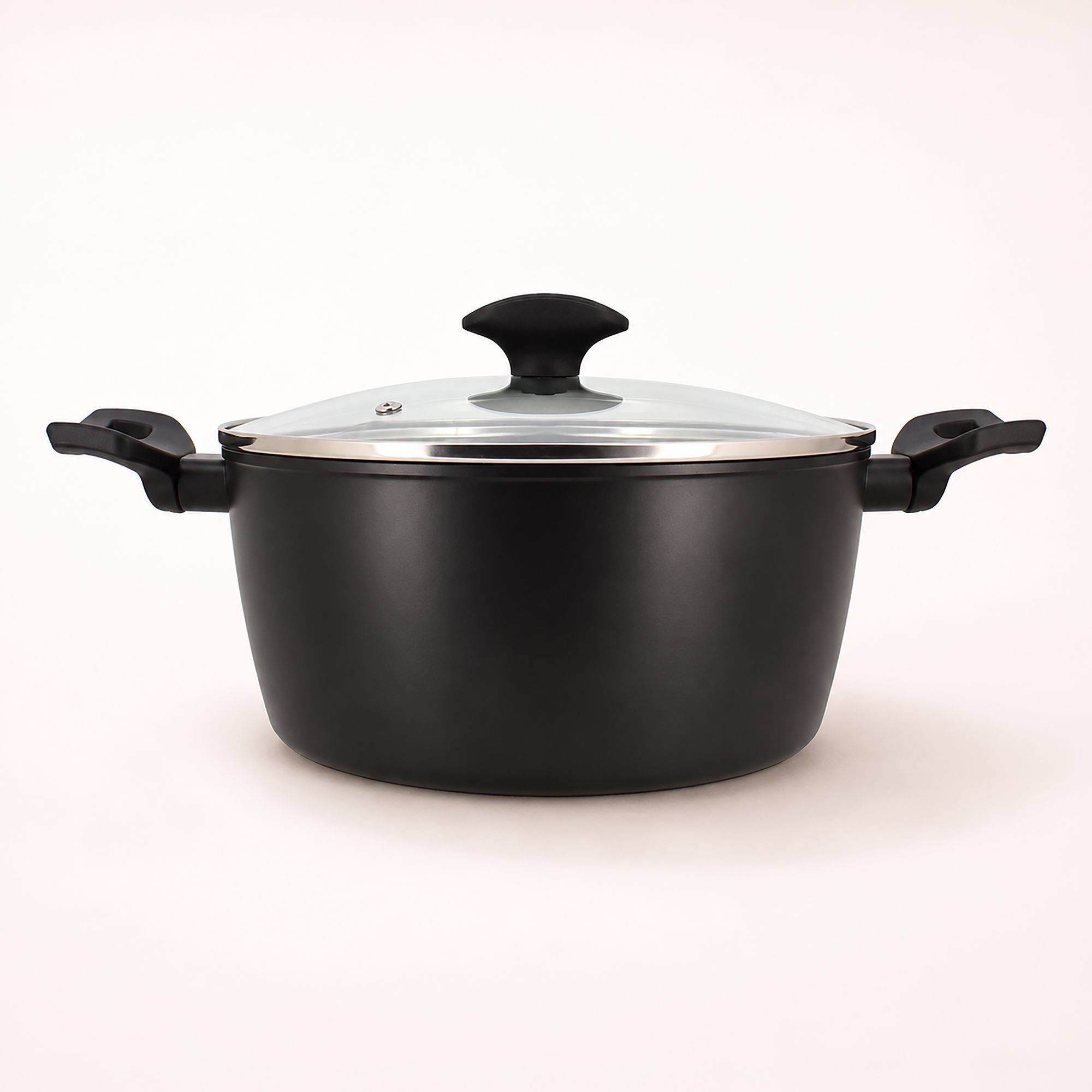 Faitout antiadhésif en aluminium noir 24cm - tous feux FIRST