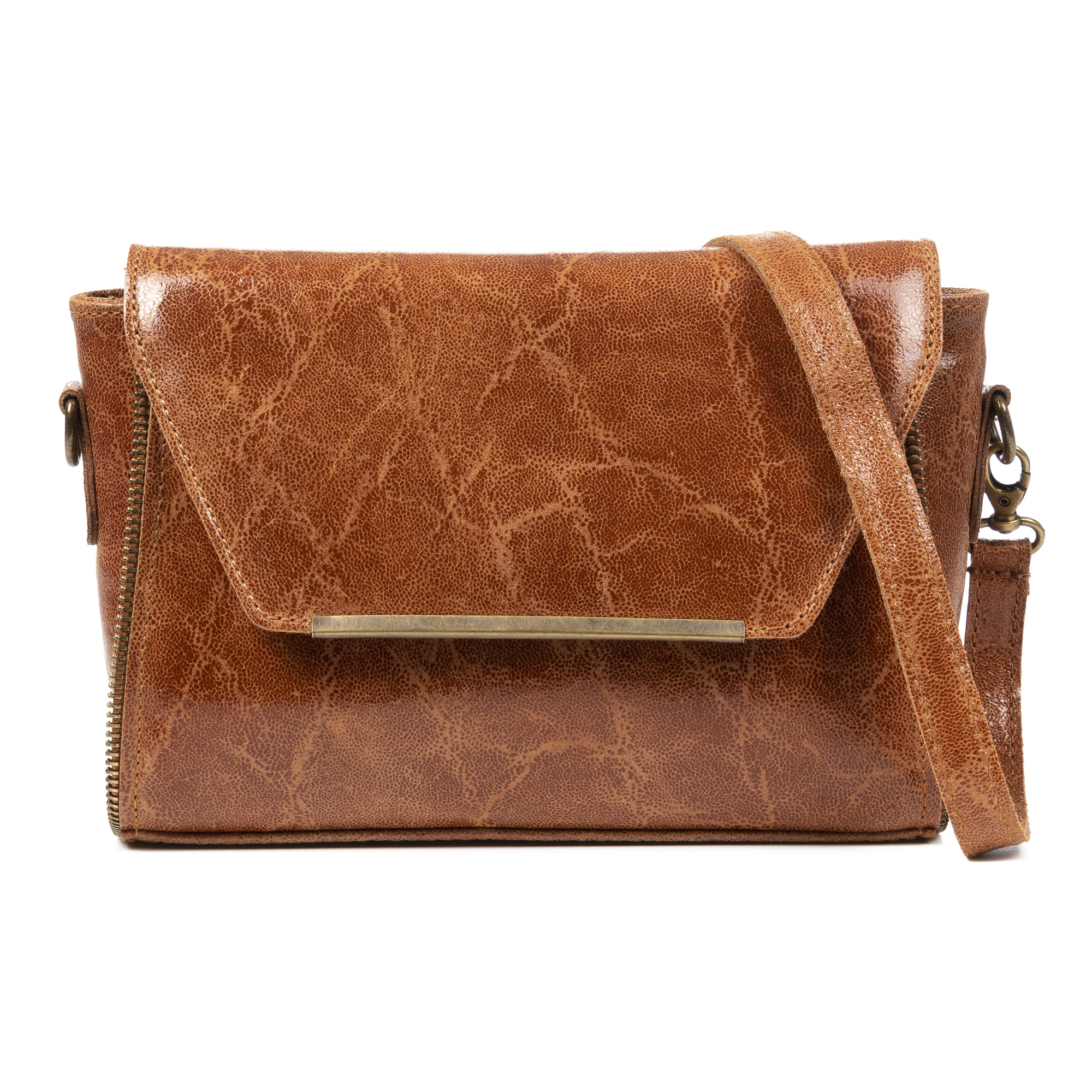 Mariola Borsa a tracolla Donna.Pelle autentica Camoscio Lavato a Pietra