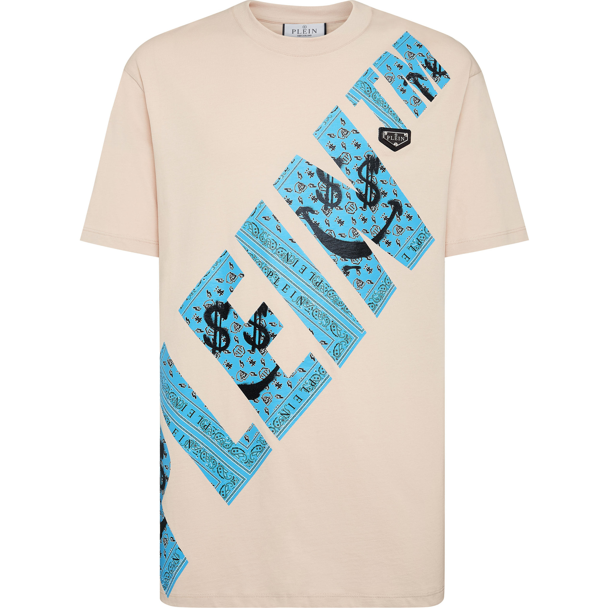 PHILIPP PLEIN T-shirt Round Neck SS Keep $miling