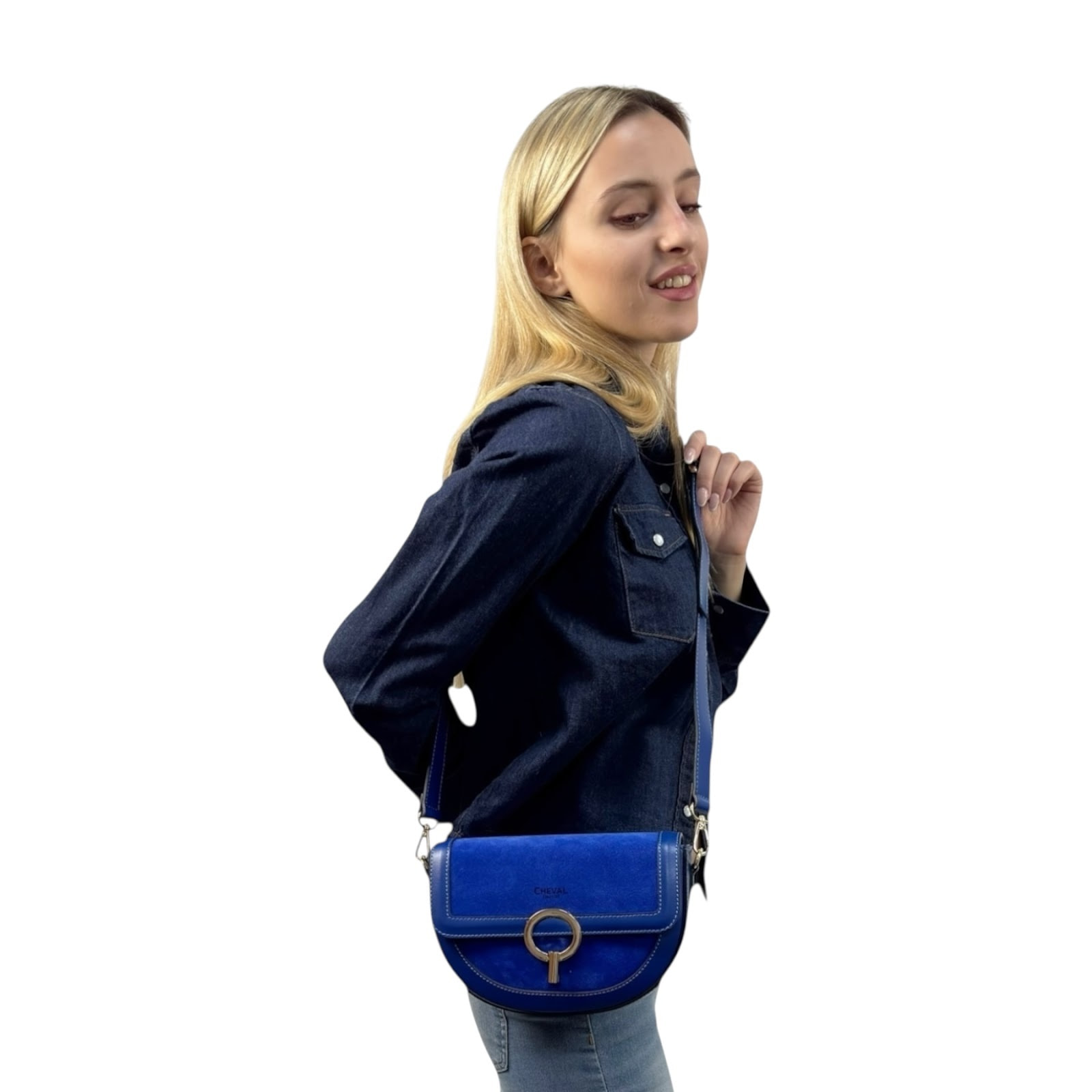 Bolso Cruzado Cheval Firenze Ambra F/W Azul Eléctrico