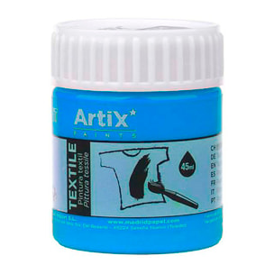 Pack 6 Uds. PINTURA TEXTIL AZUL MEDIO 45 ml