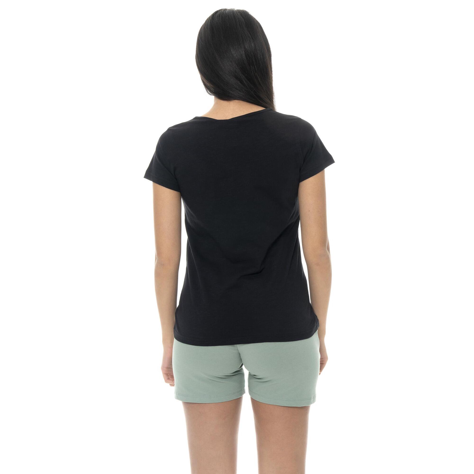 Leone Camiseta básica de mujer de manga corta