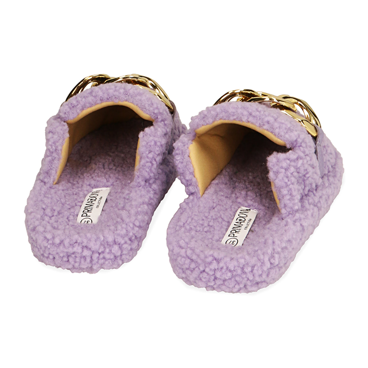 Pantofole viola con maxi-chain
