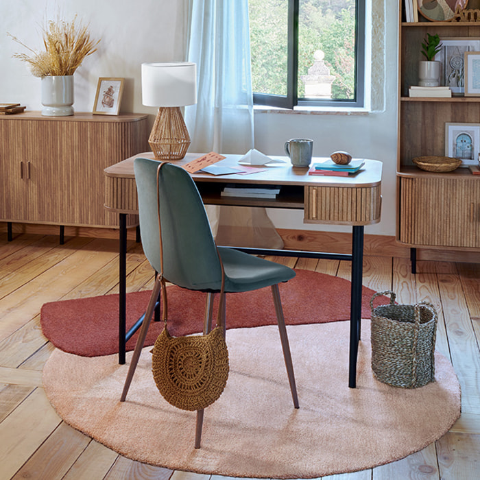 Chaise "Roka" rose terracotta