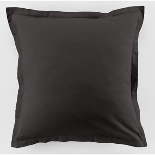 Parure Housse De Couette + 1 taie 100% Coton 57fils Gris FoncÉ