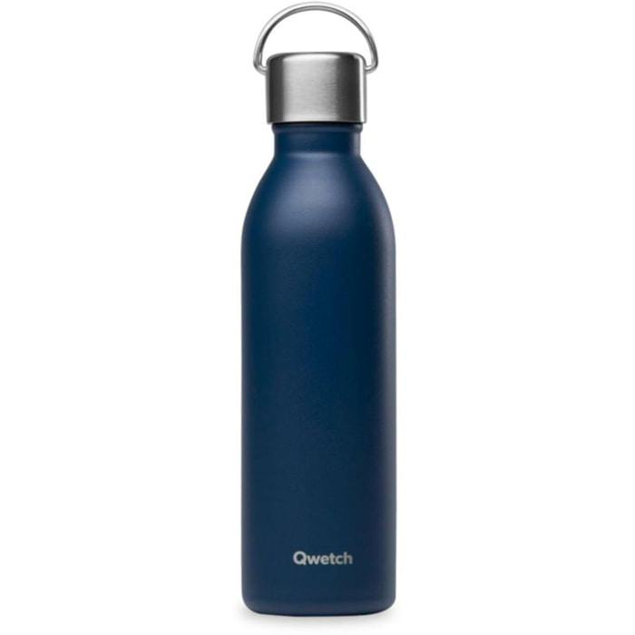 Bouteille isotherme QWETCH isotherme ACTIVE Matt Bleu marine 600ml