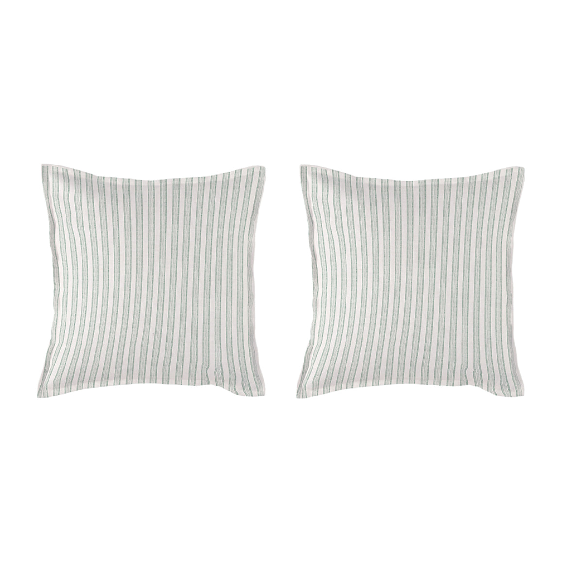 2 Fundas de almohada 100% percal de algodón orgánico KERALA 50x50 cm - verde claro