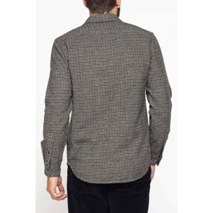 CAMICIA FANTASIA IN FLANELLA PESANTE CON DOPPIO TASCHINO