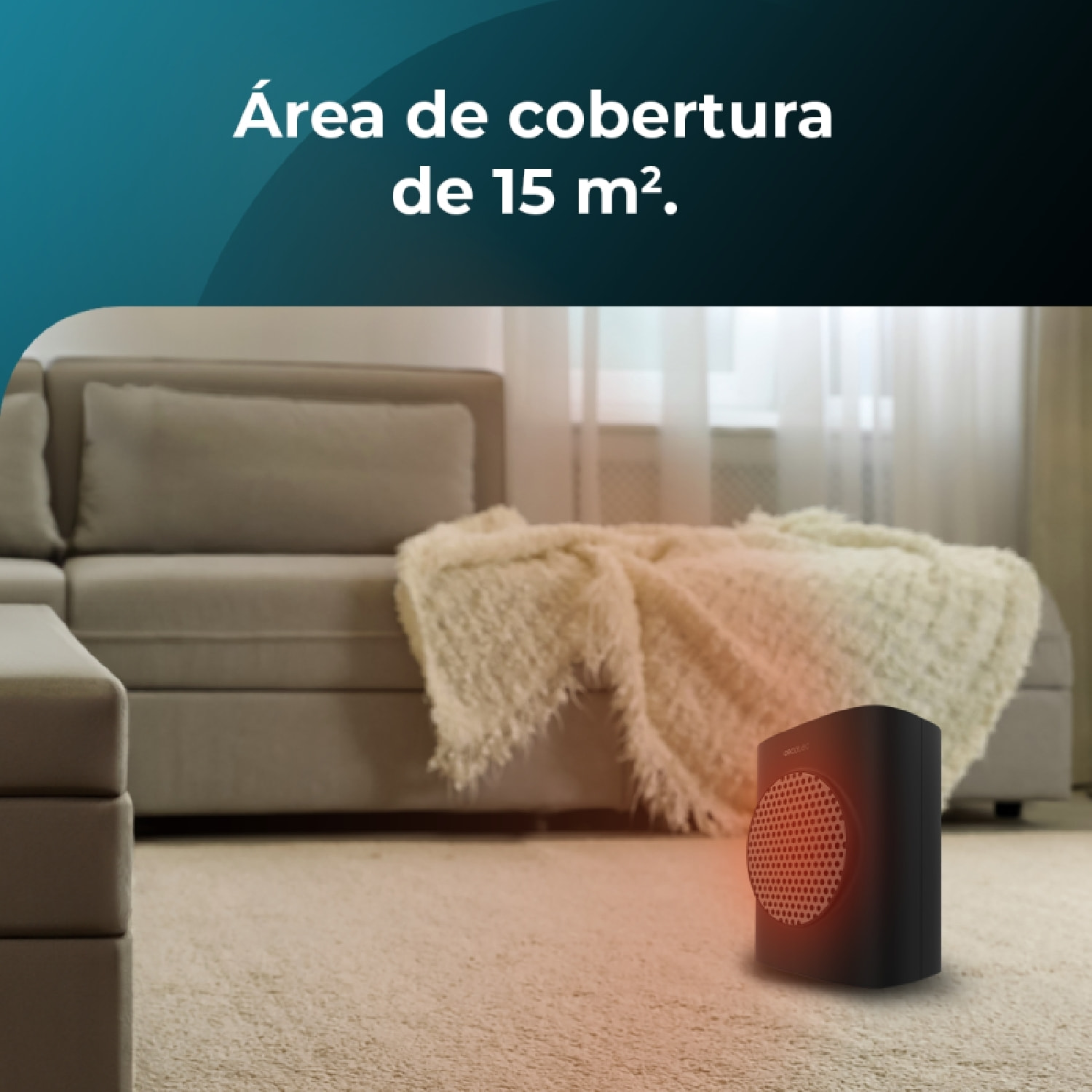 Cecotec Calefactor cerámico de sobremesa ReadyWarm 1570 Max Ceramic Smart Black