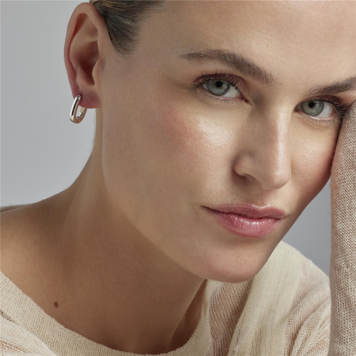 Pendientes Lux by Lux acabadoss en rodio