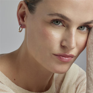 Pendientes Lux by Lux acabadoss en rodio