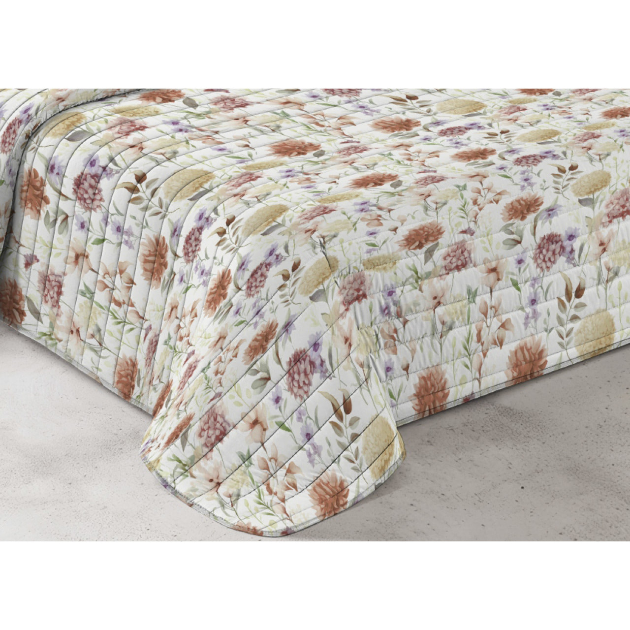 Quilt Trapuntino Piumino Estivo 100gr/mq Microfibra Disegno Summer Fiori Rosso D4