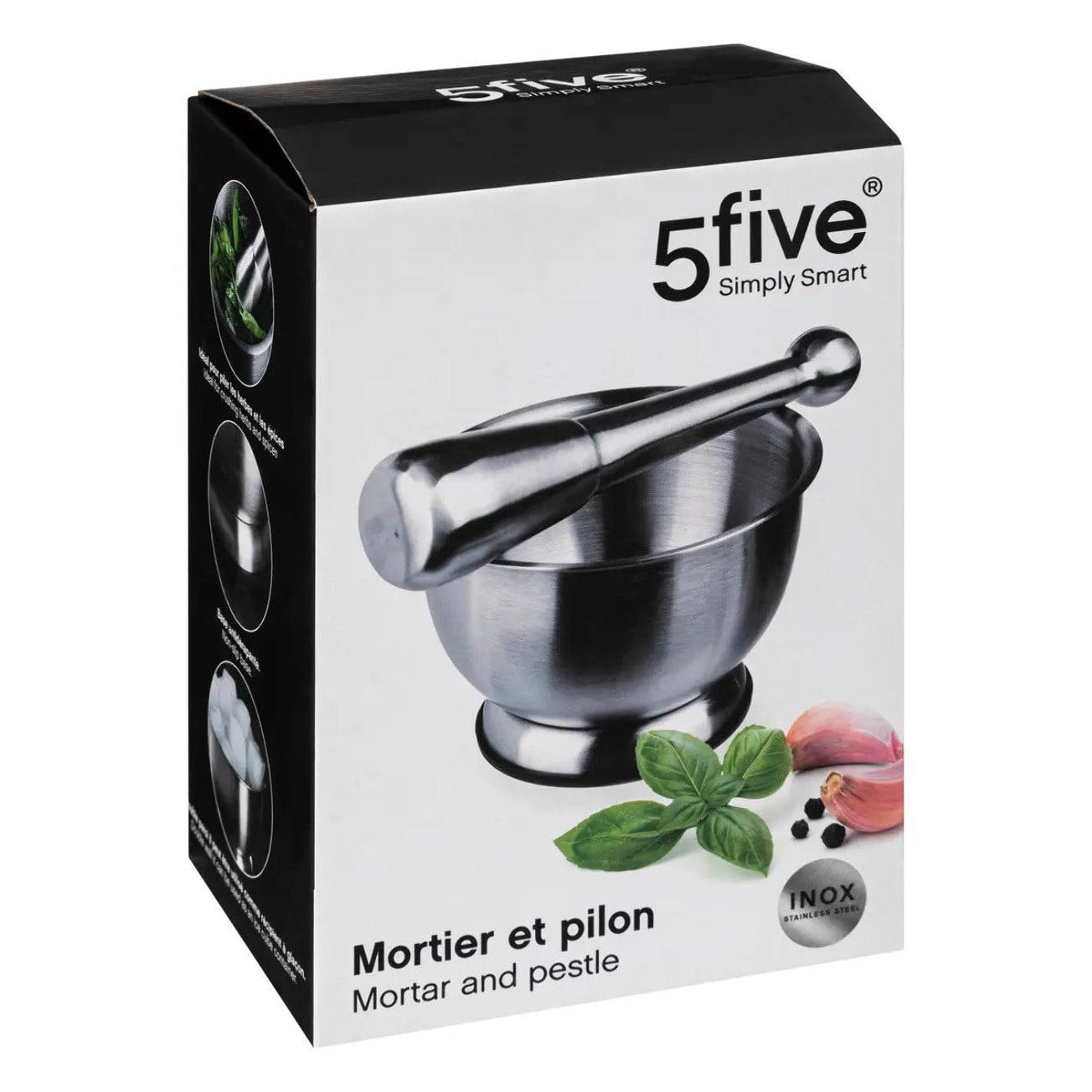 Mortier et pilon en inox