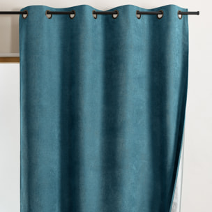 Rideau été occultant thermique anti chaleur KLIMA - Bleu Paon