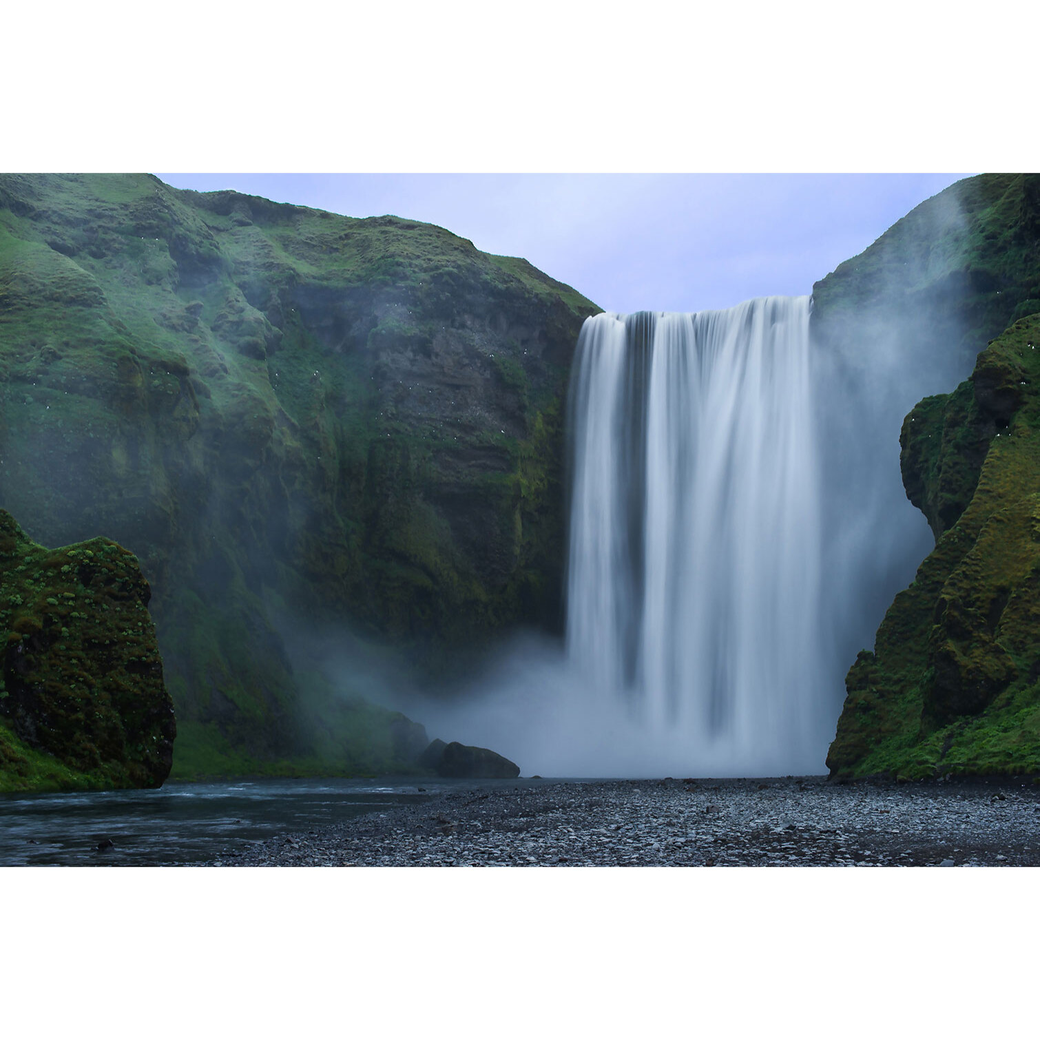 Tableau paysage cascade skogafoss islande  Toile imprimée