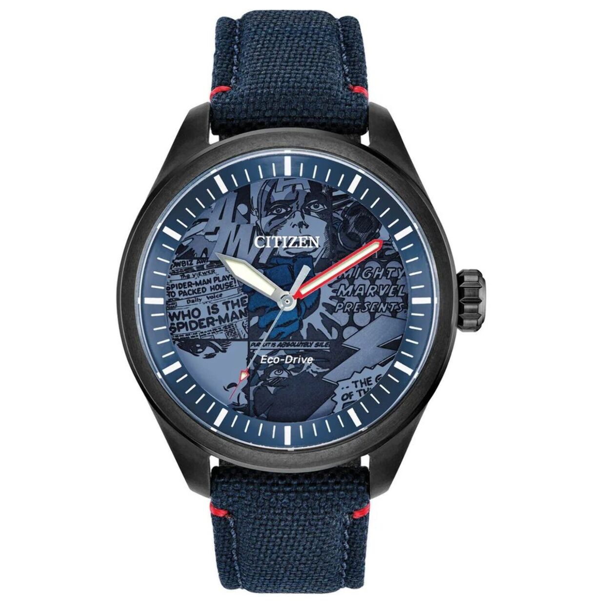 Reloj Citizen AW2037-04W Hombre Analogico Solar con Correa de Tela