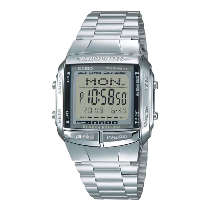 Reloj Casio DB-360-1A Hombre Digital Cuarzo con Correa de Acero inoxidable