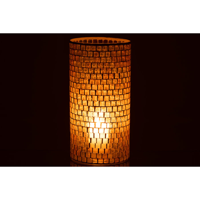 J-Line vase Mosaïque Rond - verre - orange - 29 cm de hauteur