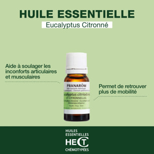 Pranarom - Huile Essentielle d'Eucalyptus citronné - 10 ml