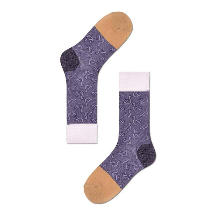 Calcetines lucie crew morado naranja y blanco