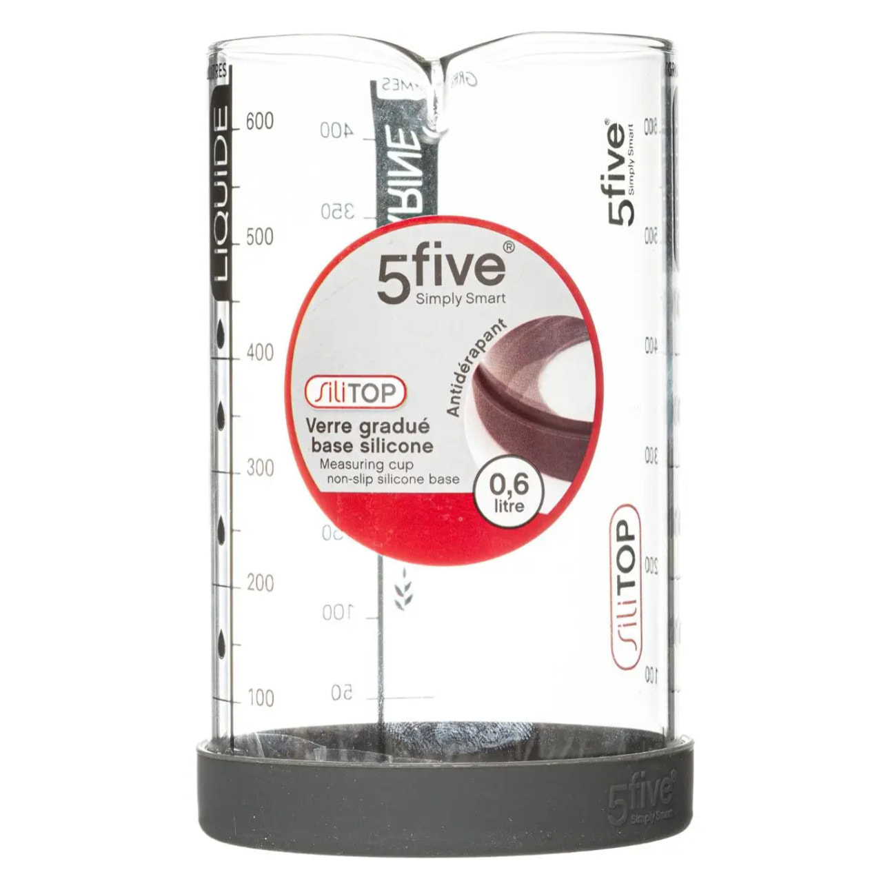 Verre doseur 0,6L "Silitop" noir