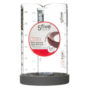 Verre doseur 0,6L "Silitop" noir