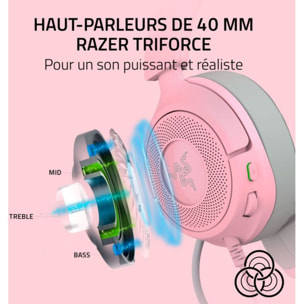 Casque gamer RAZER KRAKEN KITTY V3 X QUARTZ