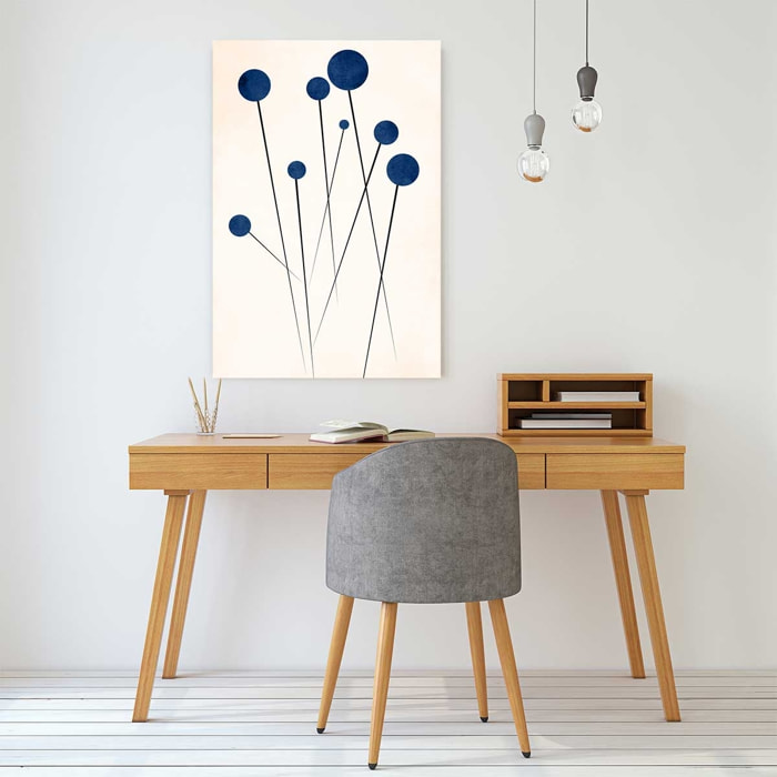 Tableau dessin fleurs de bleuets  Tableau plexiglas