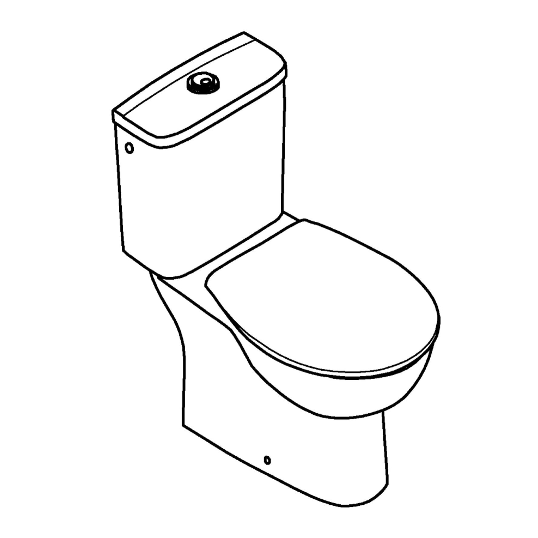 WC à poser avec réservoir et abattant softclose, sans bride, blanc alpin (longueur 61cm)