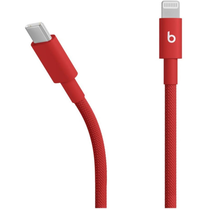Câble de charge BEATS tissé USB-C vers Lightning 1M50 Rouge fl