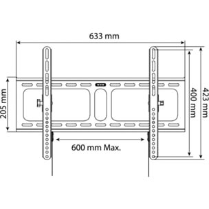 Support mural TV ESSENTIELB Inclin'TV 32-75''