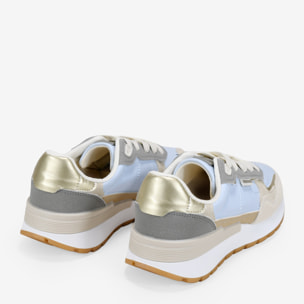 Zapatillas deportivas azules con cordones