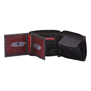 Portafoglio  da uomo In Vera pelle Made in Italy 9,5x12,5x2,5 cm