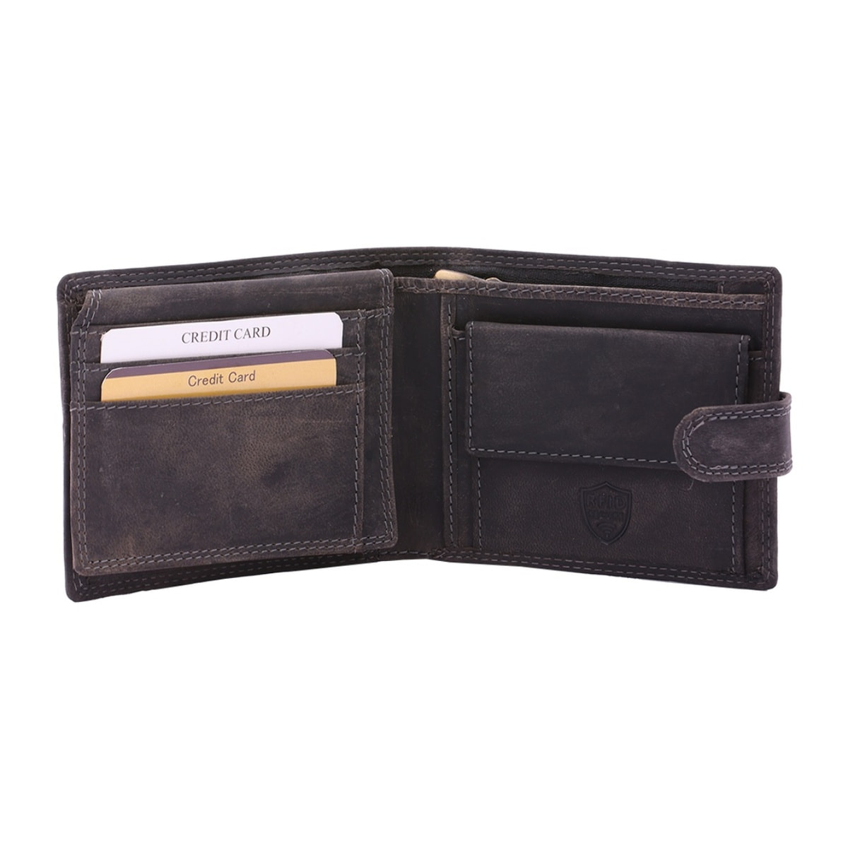 Portafoglio uomo vera pelle - Modello False - Casual - 10.0 x 12.5 x 3.0 cm