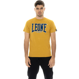 T-shirt uomo a manica corta in cotone, stampa flock Leone 1947 New Era