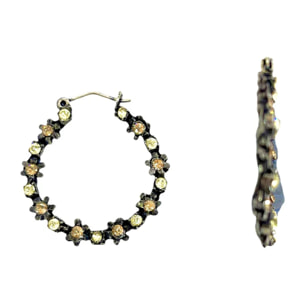 Aro multiflor en plata 10µ y cristales SW