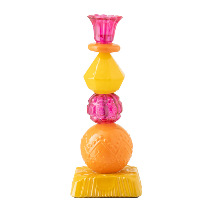 J-Line Chandelier - verre - orange/rose - small