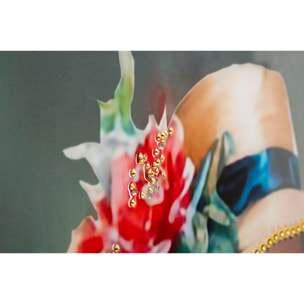 DIPINTO SU TELA LACCATO ELEGANT C/CORNICE -A- CM 52X4,5X152