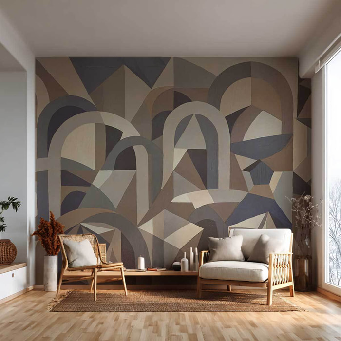 Papier peint Architectura Beige Intissé