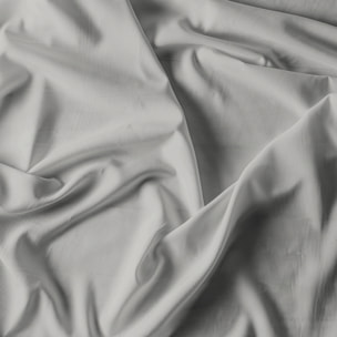 COMPLETO LETTO RASO CLOE, 100% Raso di Cotone, Made in Italy - GRIGIO CHIARO
