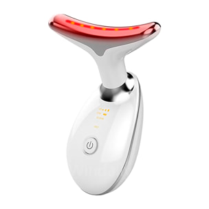 Massaggiatore facciale anti-rughe con 3 modalità d'uso, EMS, compressa calda e 7 luci LED.