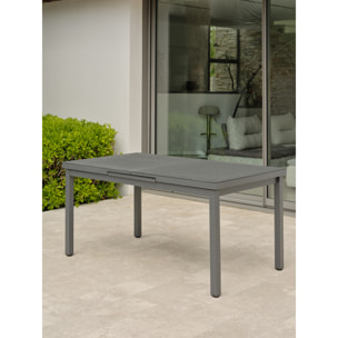DANIA - Table en alu et spraystone avec rallonge automatiquee
