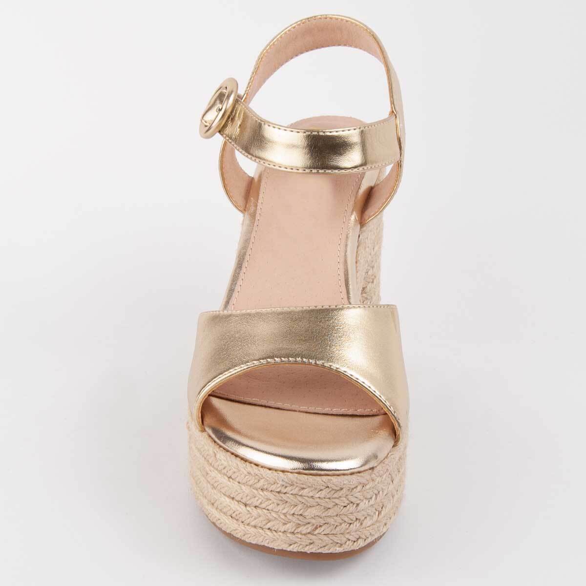 Sandalia De Tacón - Dorado - Altura: 12 Cm