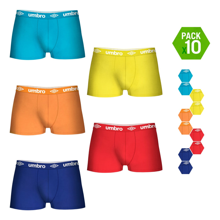 Pack 10 calzoncillos UMBRO en varios colores para hombre