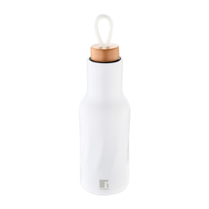 Bergner NATURALLY Botella de agua 550ml en Acero inoxidable Blanco