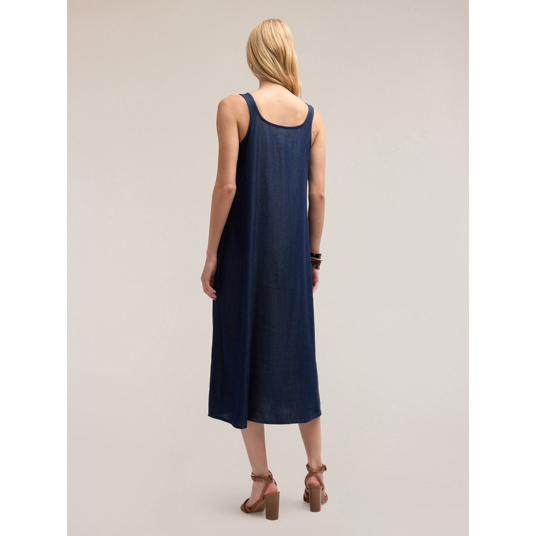 Motivi - Vestido largo en TENCEL™ - Azul