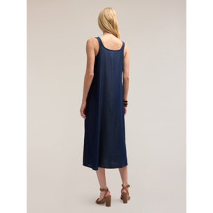 Motivi - Vestido largo en TENCEL™ - Azul