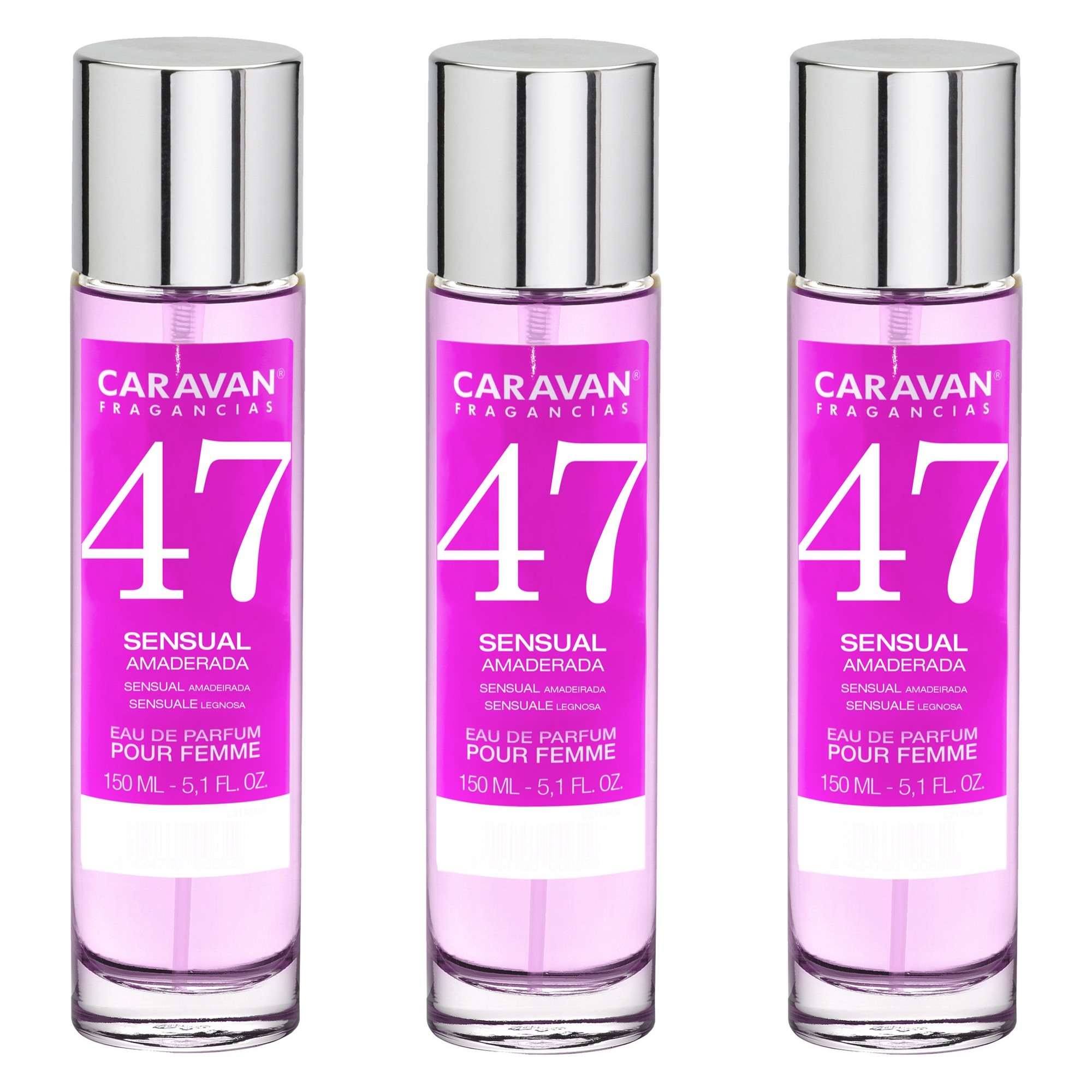Caravan fragancias set de 3 frascos perfume de mujer nº47, de 150 ml